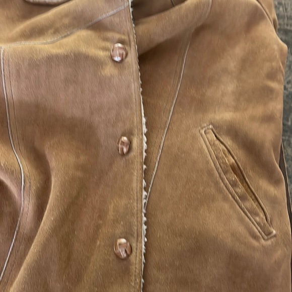 Vintage 70's Suede Sherpa lined Ranchers/Yellowstone Coat/Jacket -Oakton - Picture 5 of 17